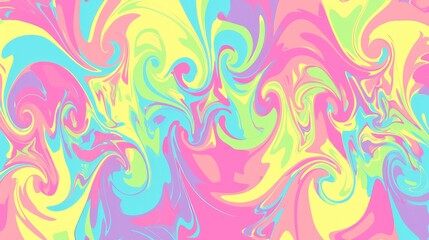 Obraz premium Vibrant Pastel Swirls in Abstract Design