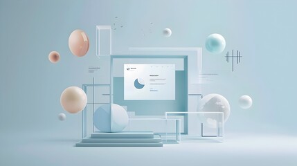 Minimalist Website Layout with Dynamic Motion Design Animations