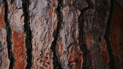 pine tree trunk bark as background
