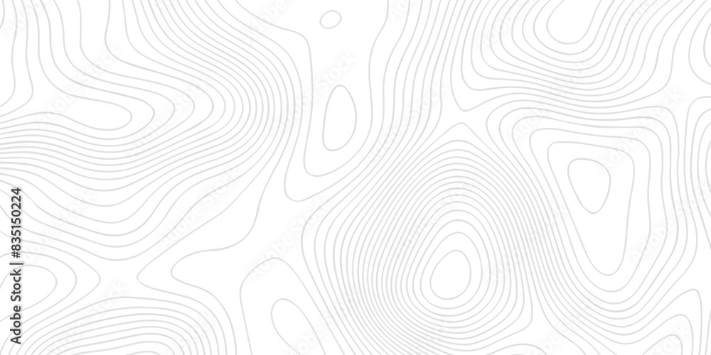 Poster topographic map background geographic line map with seamless ornament design. the black on white con