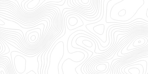 Topographic map background geographic line map with seamless ornament design. The black on white contours topography stylized height of the lines map.