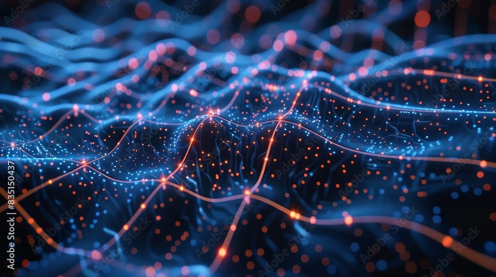 Aufkleber modern technology concept: digital background perfect for tech processes, neural networks.