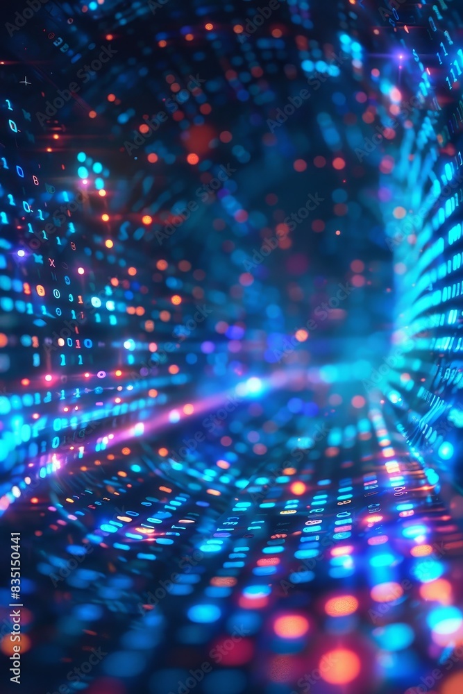 Aufkleber modern technology concept: digital background perfect for tech processes, neural networks.