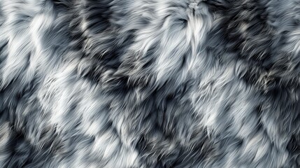 Close-up of Blue and White Fur Texture