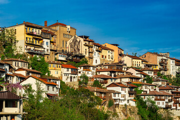 Fototapeta premium Veliko Tarnovo is the ancient capital of Bulgaria, located on the rocky slopes of the river