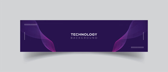 Linkedin banner technology abstract background design