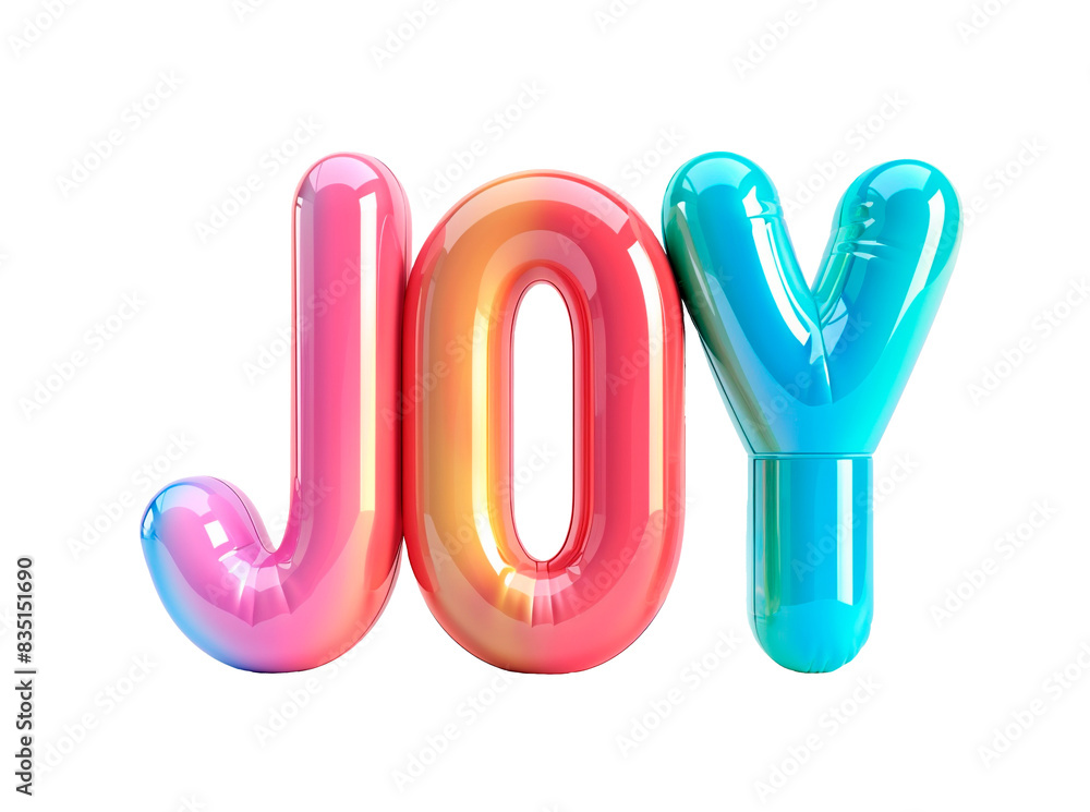Fototapete ai generated photo with inflatable color letters 