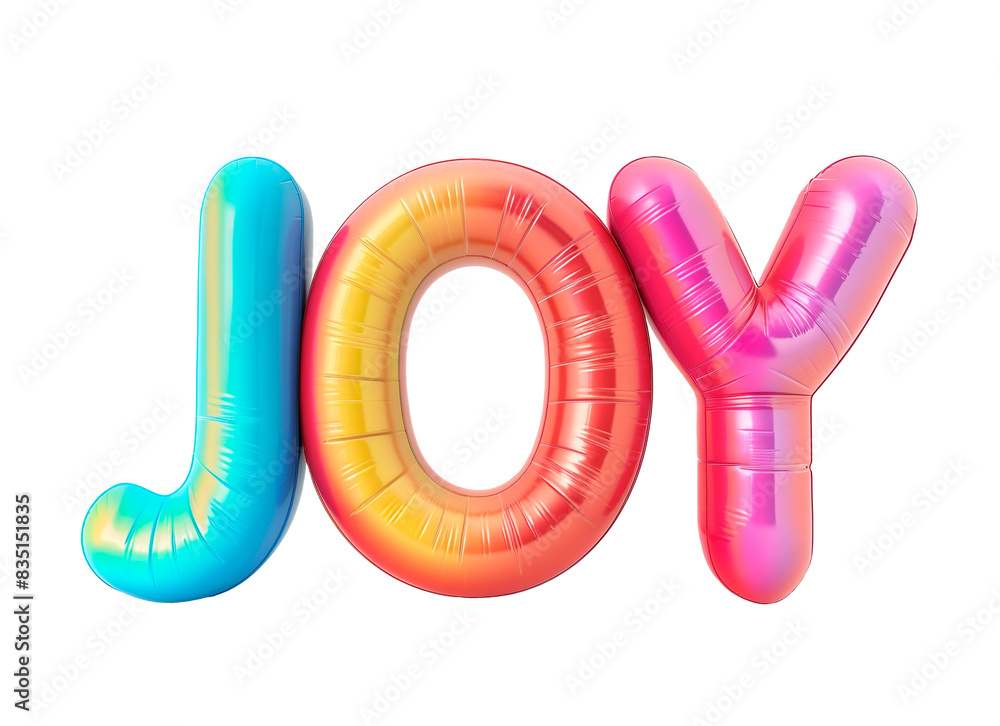 Fototapete ai generated photo with inflatable color letters 