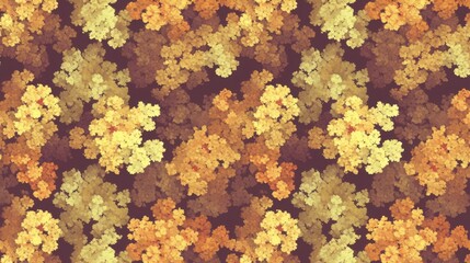 Autumn Foliage Pattern with Warm Tones