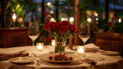 100. An exquisite culinary experience with a romantic dinner, upscale ambiance, and candlelit atmosphere