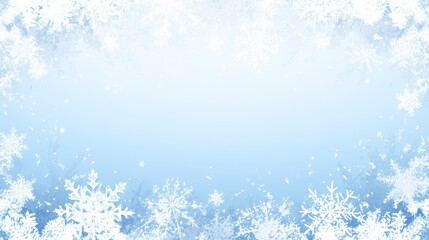 Winter Snowflake Border Background