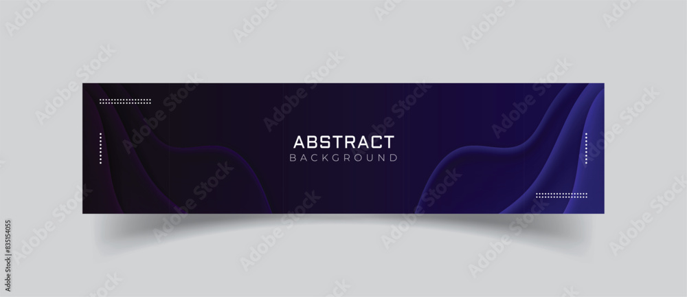 Wall mural linkedin banner with stylish background