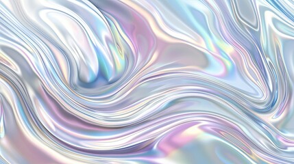 Obraz premium Abstract holographic iridescent neon liquid metal texture background. Colorful abstract gleaming fluid material..