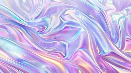 Obraz premium Abstract holographic iridescent neon liquid metal texture background. Colorful abstract gleaming fluid material..