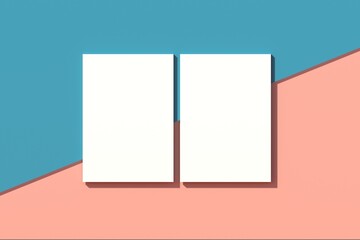 Fototapeta premium Parete colorata a colori con quadri bianco