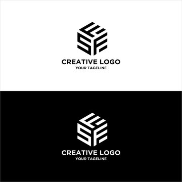 creative letter sff logo design vector