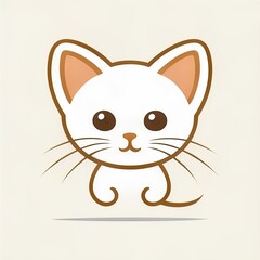 Obraz premium illustration of a cat. logo cat. icon cat. symbol cat. cat cute logo agency. logo app. logo promotion