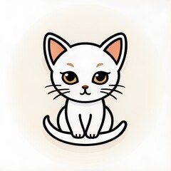 Obraz premium illustration of a cat. logo cat. icon cat. symbol cat. cat cute logo agency. logo app. logo promotion