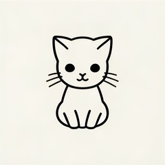 Fototapeta premium illustration of a cat. logo cat. icon cat. symbol cat. cat cute logo agency. logo app. logo promotion