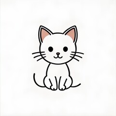 illustration of a cat. logo cat. icon cat. symbol cat. cat cute logo agency. logo app. logo promotion