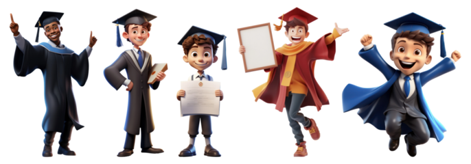 3D graduation character set