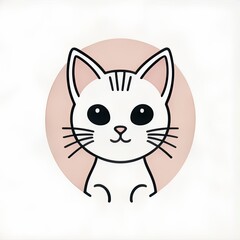Obraz premium cat logo cute