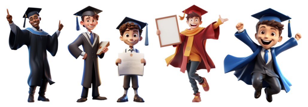 3D graduation character set