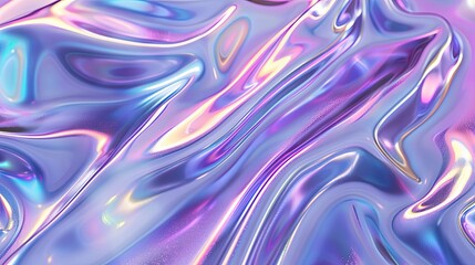 Abstract holographic iridescent neon liquid metal texture background. Colorful abstract gleaming fluid material..