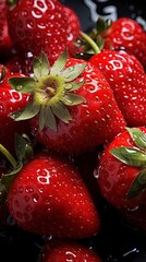 strawberries on a plate, generative ai