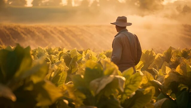 Harvesting Knowledge: Young Agronomist in Tobacco Field