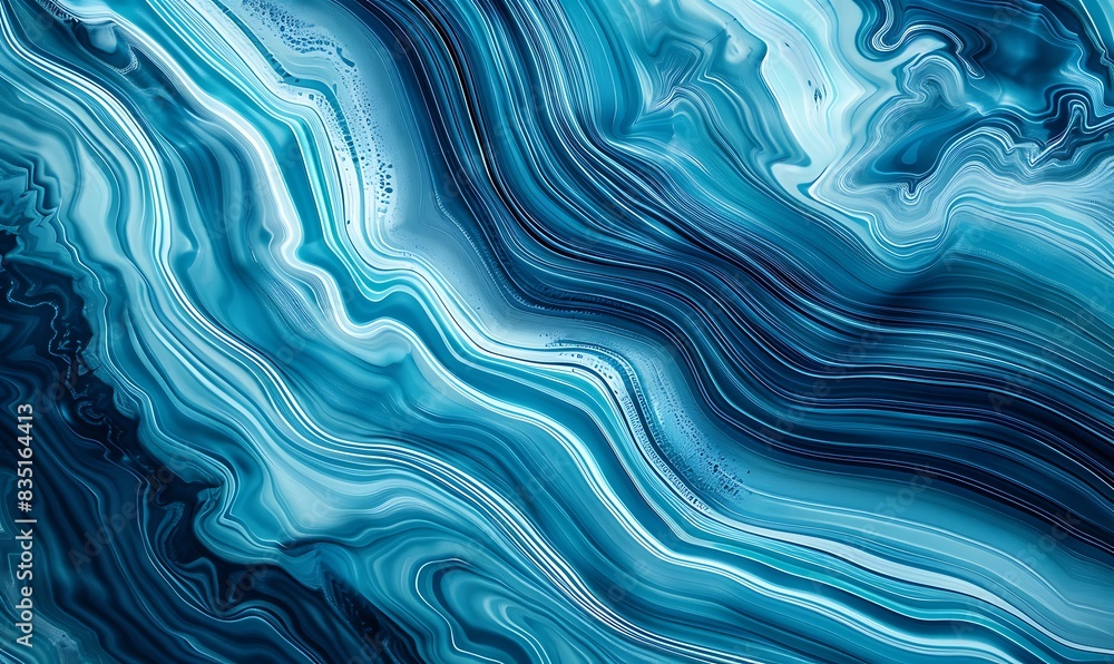 Aufkleber marble ink colorful. blue marble pattern texture abstract background. can be used for background or 