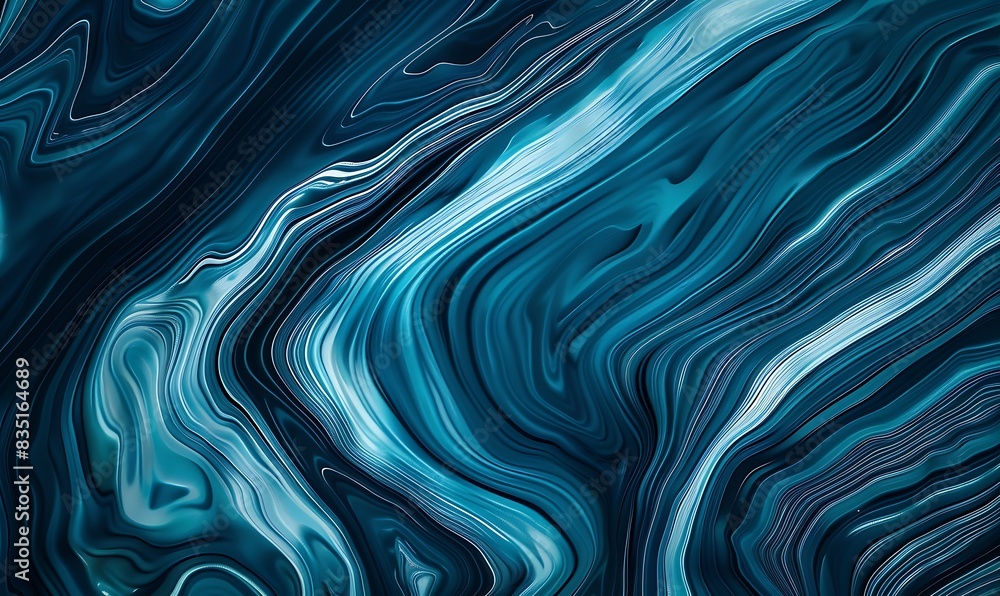 Poster marble ink colorful. blue marble pattern texture abstract background. can be used for background or 