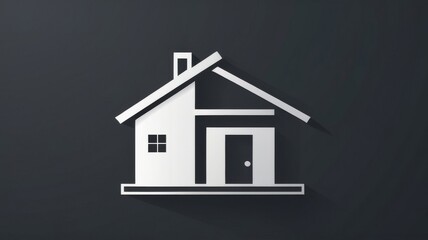 “Modern Minimalist Home Icon”