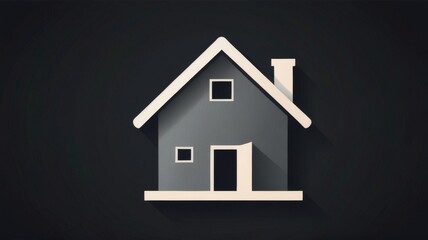 “Modern Minimalist Home Icon”