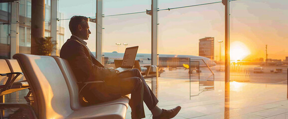 Business travel.Remote work. freelancer works remotely business travel.workation,remotely work,work life balance,digital nomad,workation,work travel,remot work.Travelling.Work from vacation remotely

