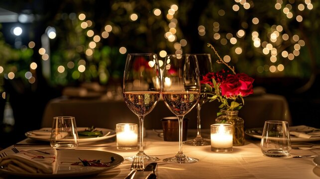 63. Romantic dinner with a delicious tasting menu, intimate candlelight, and sophisticated atmosphere