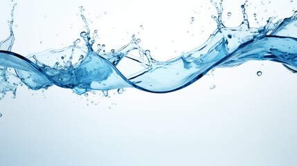 water splash isolated on white