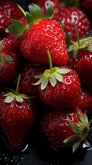 strawberries on a plate, generative ai