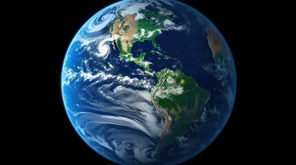 Fototapeta premium photograph of the Earth from space, showing the effects of climate change
