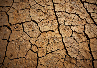 Close-up image of cracked, dry area