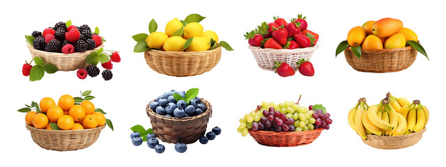 Fruit in a basket set