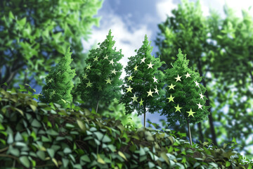 European Union Symbolism in the Context of Ecology, Ecology and European Union, environmental protection and sustainable developmen