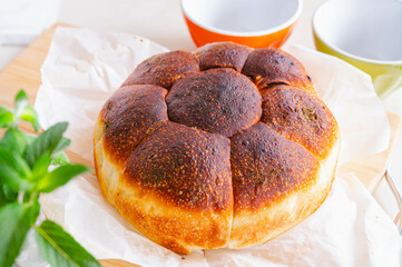 こんがり焼けたちぎりパン