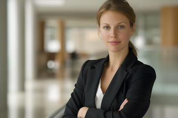 Vertrauenswürdige Business Frau im Büro Alltag