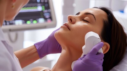 Advanced Carotid Duplex Scan Procedure in Medical Setting with Technician Performing Ultrasound on Patient's Neck
