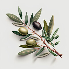 olive branch with olives