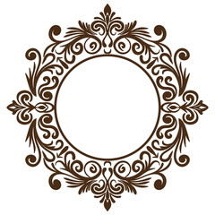 Vintage label design with monograms and frames