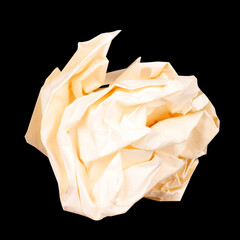 paper ball white isolated on white background