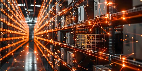 Blockchain tracks product sustainability in supply chain for transparency and accountability. Concept Blockchain, Product Sustainability, Supply Chain, Transparency, Accountability