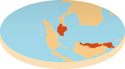 Malaysia oval map